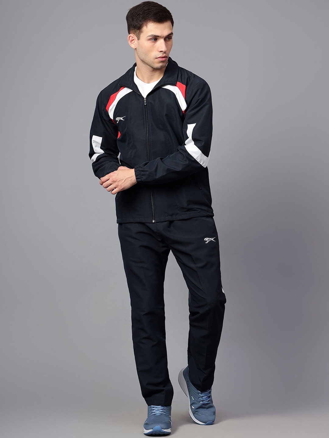 

Shiv Naresh Men Mid Rise Tracksuits, Navy blue