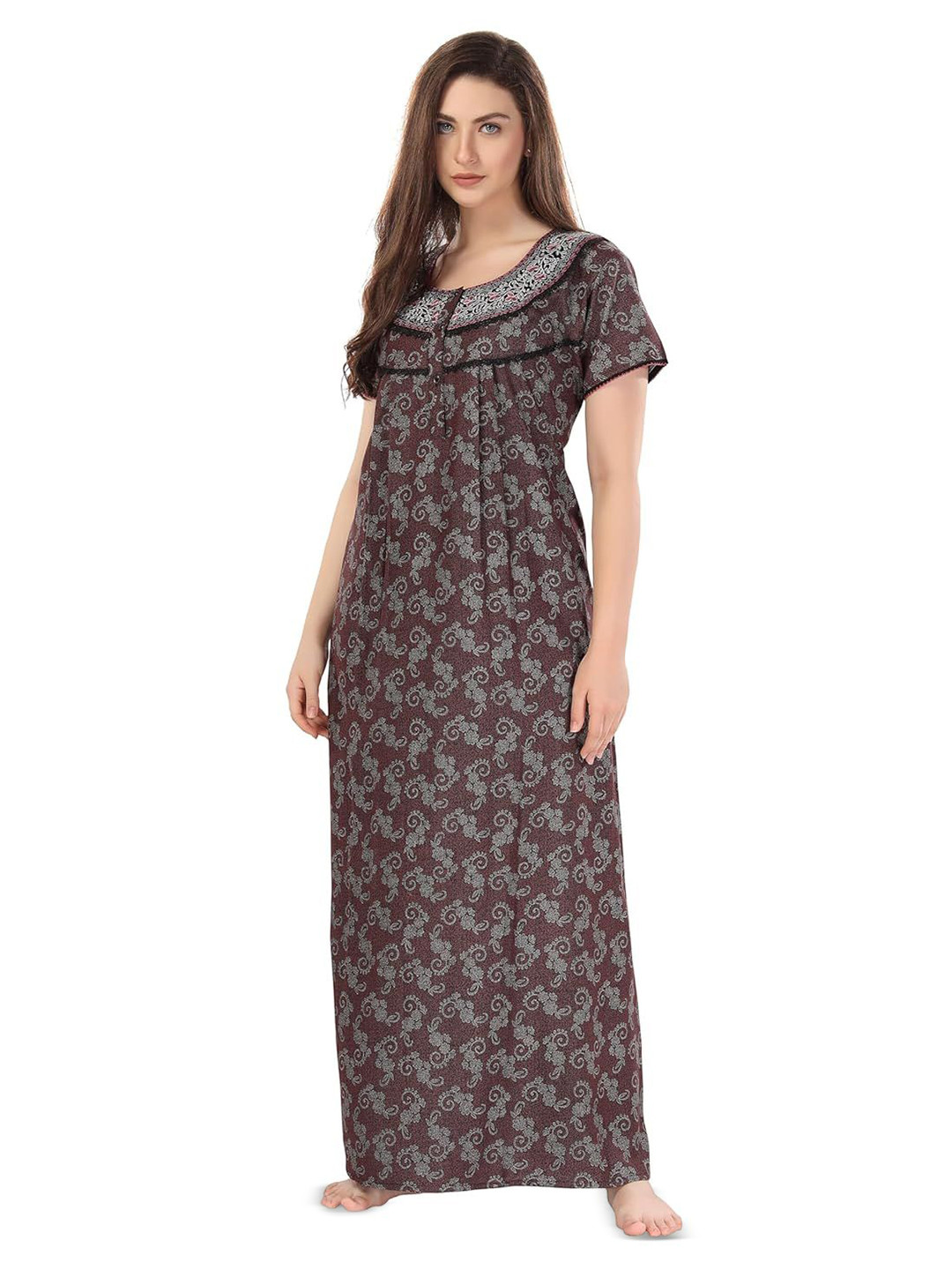 

Soulemo Embroidered Maxi Nightdress, Pink