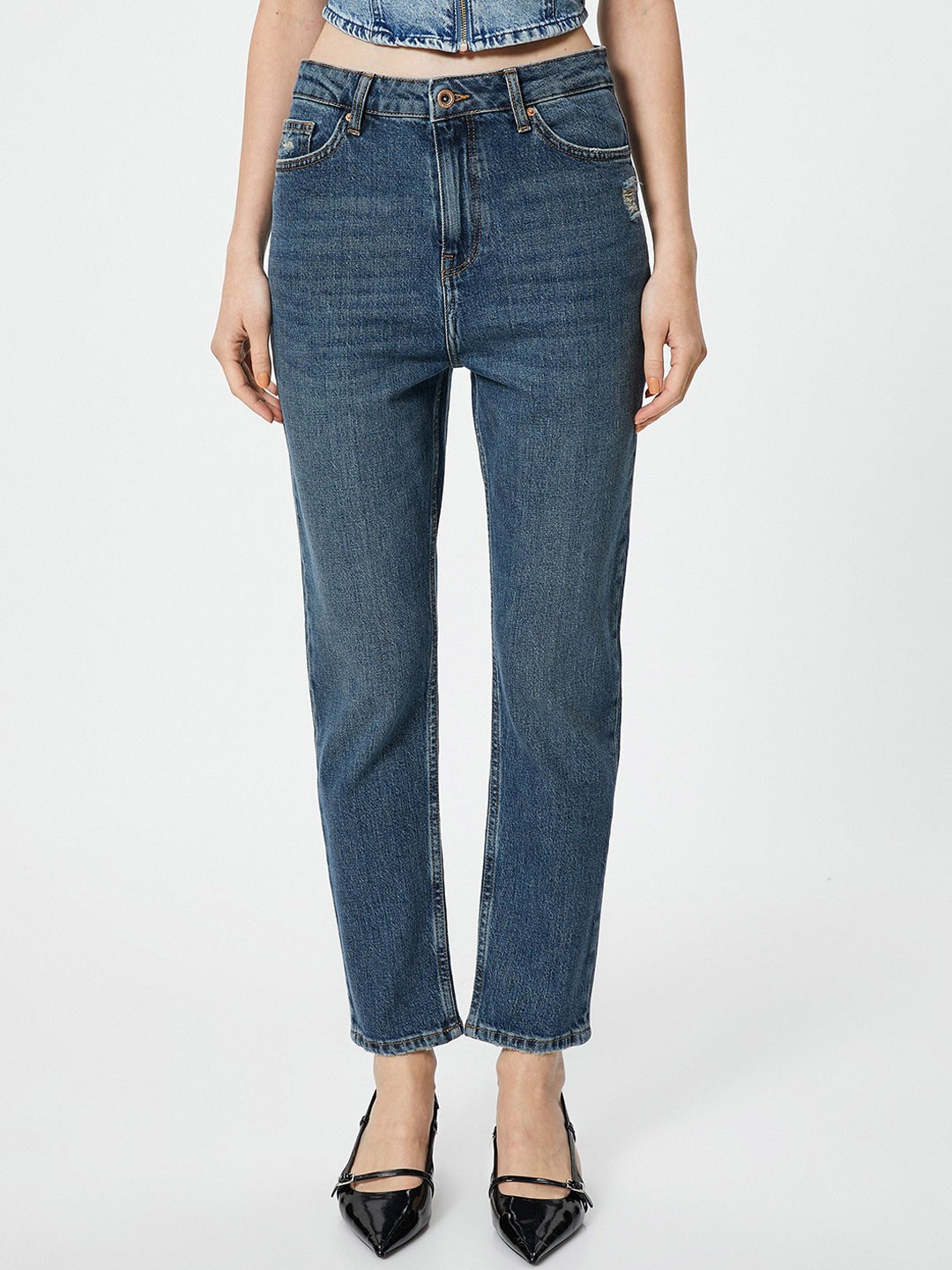 

Koton Women Slim Fit Mid Rise Jeans, Grey