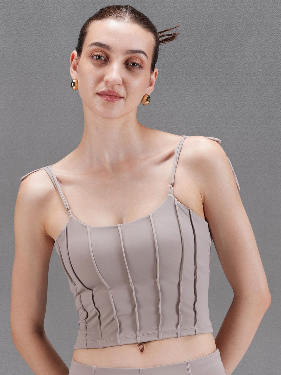 

Cava Beige Knot-It Corset Top