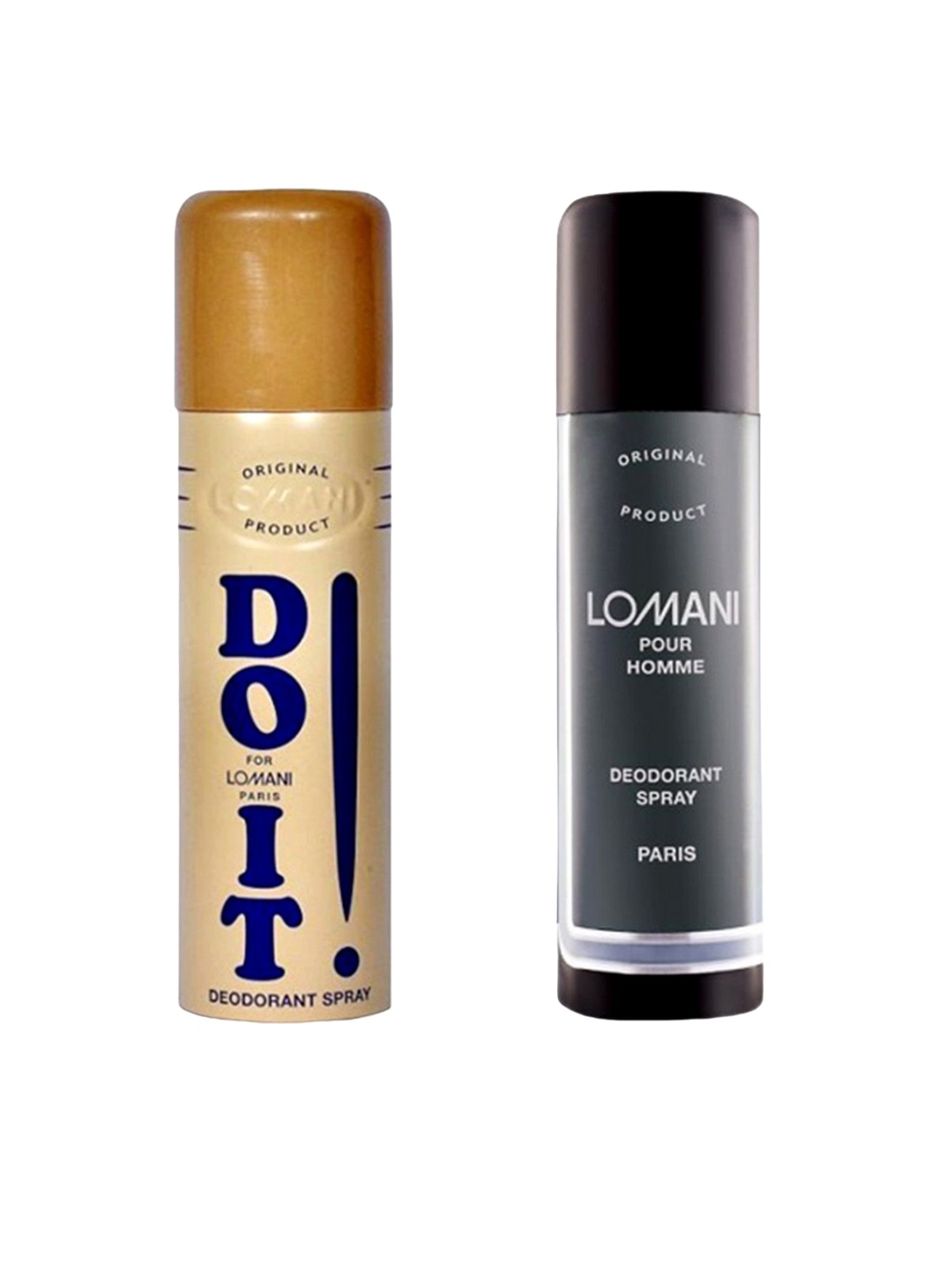 

Lomani Set Of 2 Do It & Pour Homme Long Lasting Deodorant Spray - 200g Each, Brown