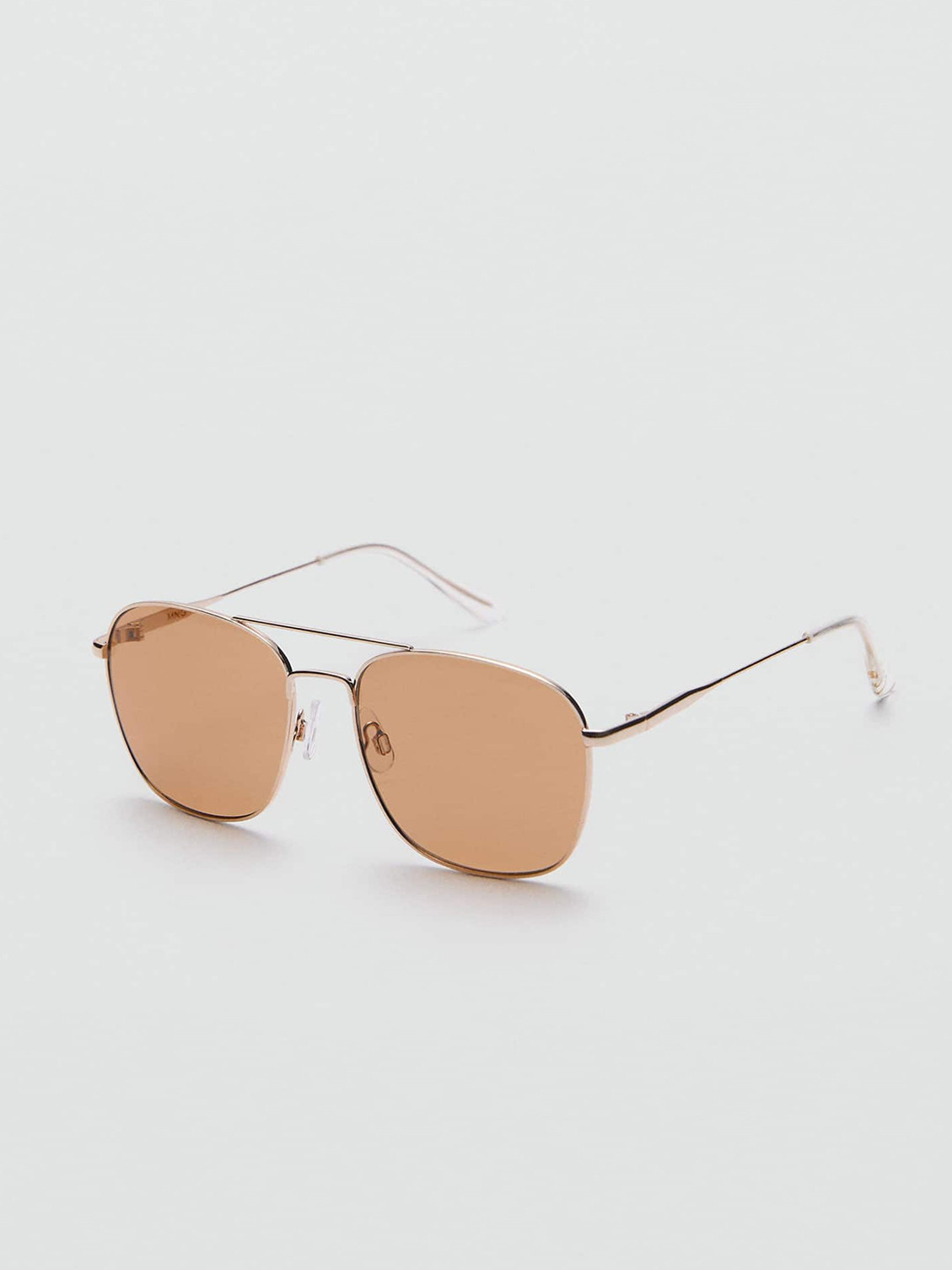 

MANGO Women Rectangle Sunglasses with UV Protected Lens, Brown