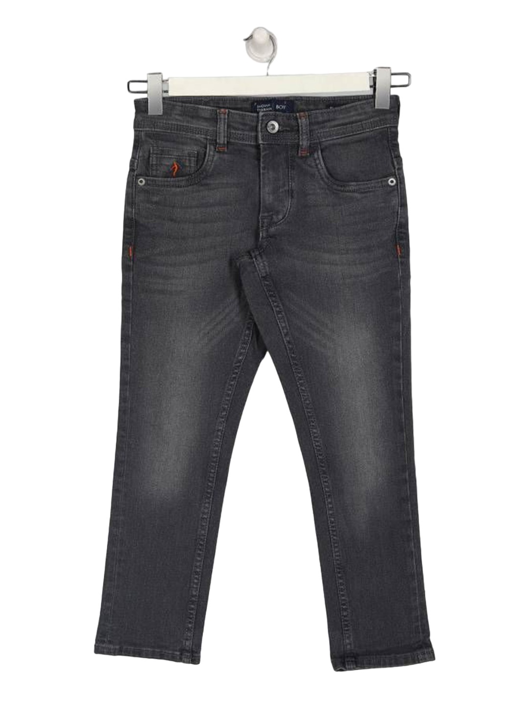

Indian Terrain Boys Classic Mid-Rise Light Fade Jeans, Black