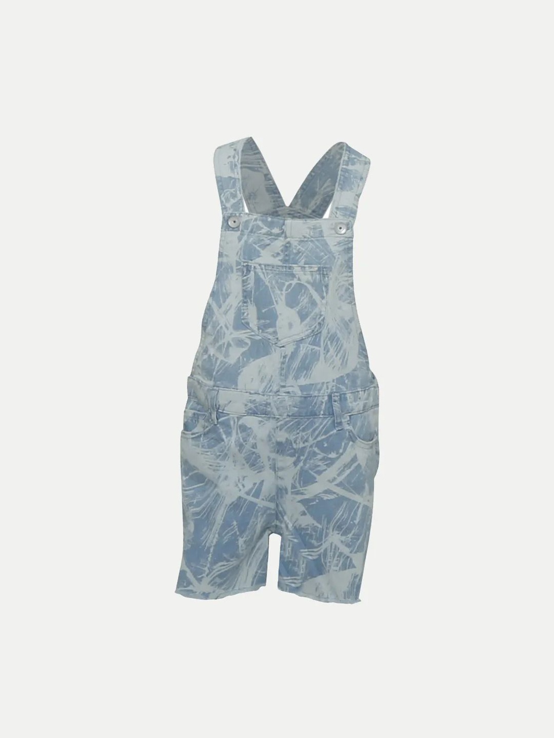 

BAESD Girls Printed Dungarees, Blue