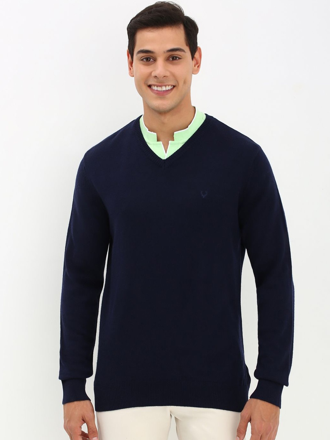 

Allen Solly Men Pullover, Navy blue
