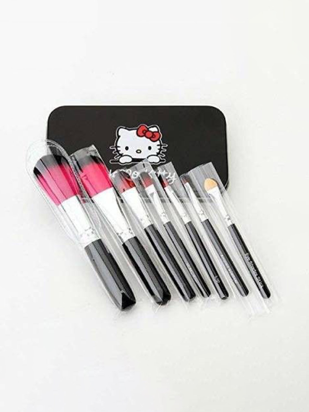 

Yoana Set Of 7 Professional Beauty Authentic Hello Kitty Brushes, Black