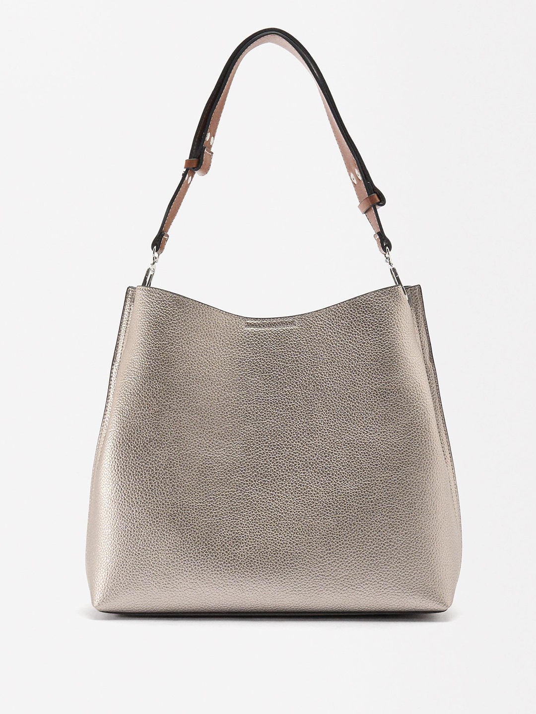 

PARFOIS Textured Structured Sling Bag, Silver
