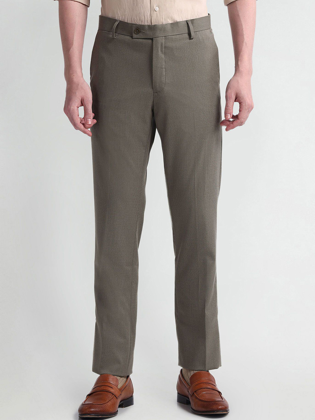 

Arrow Men Slim Fit Trousers, Brown