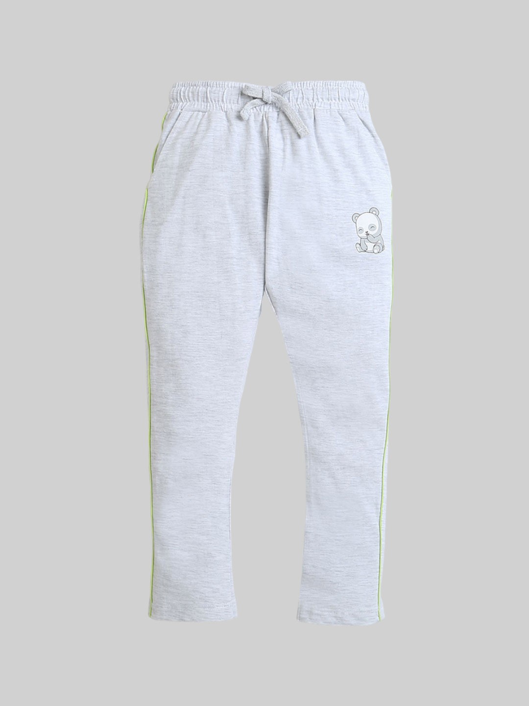 

BUMZEE Boys Cotton Mid Rise Track Pants, Grey melange