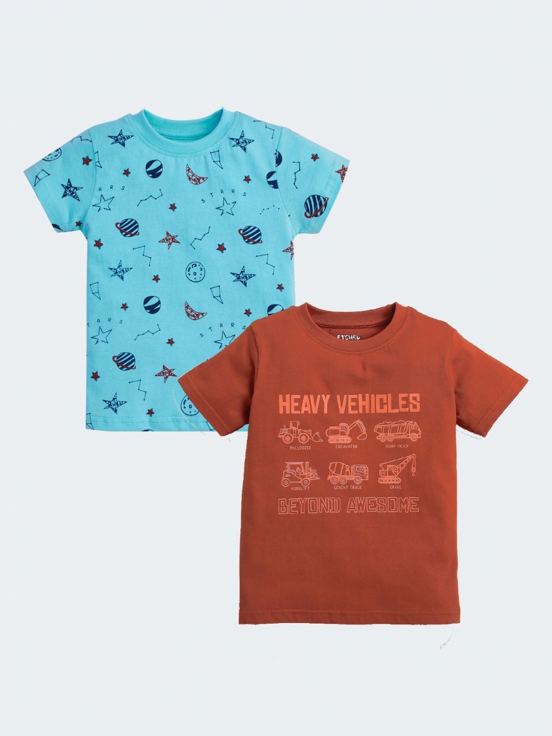 

ETCHED DESIGN Boys 2 Printed T-shirt, Turquoise blue