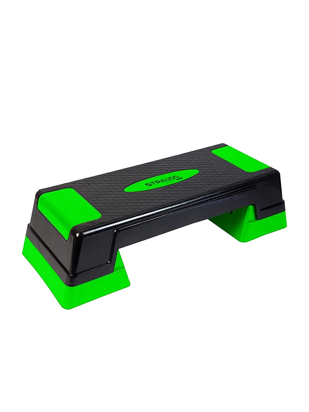 

STRAUSS High Rise Aerobic Stepper Two Height Level Adjustments, Green