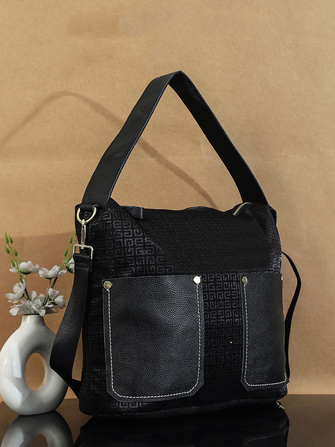 

Bagsy Malone PU Structured Tote Bag, Black