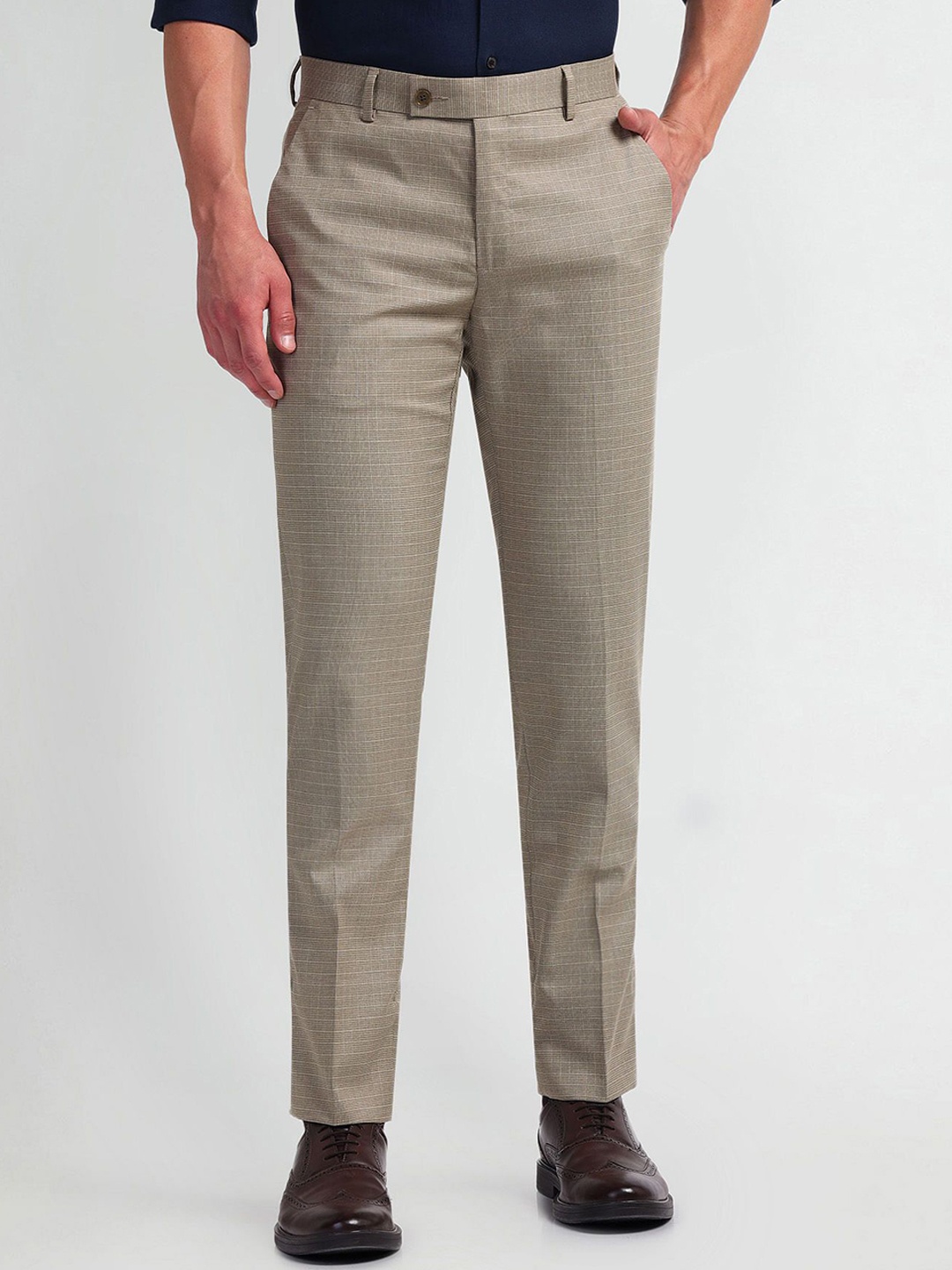 

Arrow Men Slim Fit Formal Trousers, Brown