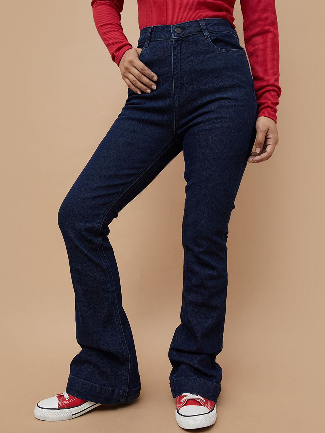 

Ginger by Lifestyle Women Bootcut High-Rise Jeans, Blue