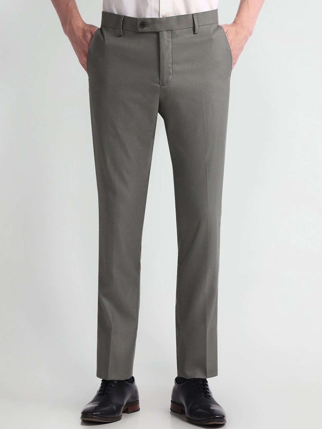 

Arrow Men Slim Fit Trousers, Grey