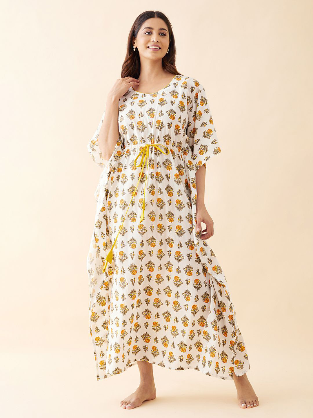 

Maybell Printed Maxi Nightdress, White