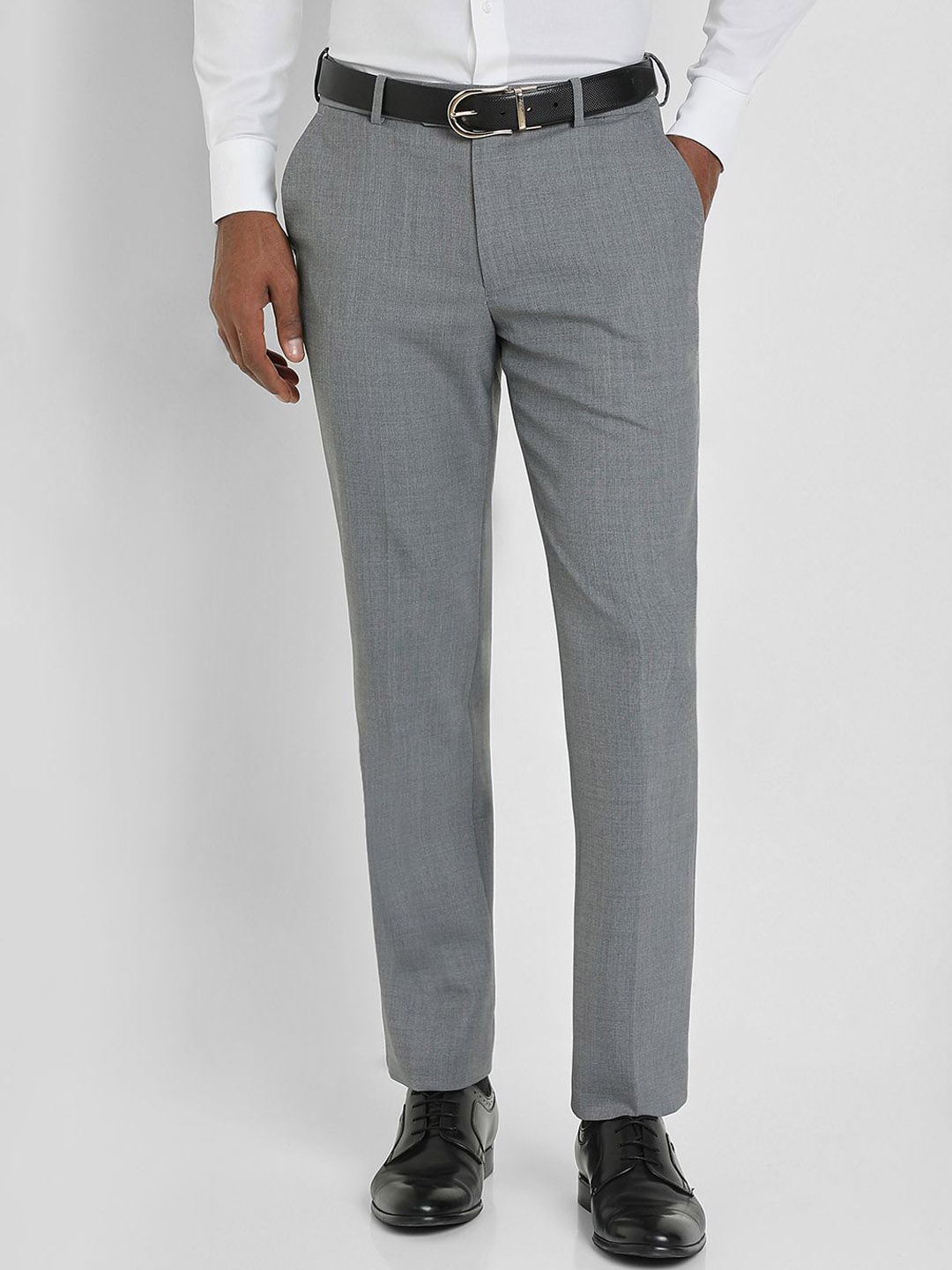 

Allen Solly Sport Men Textured Slim Fit Trousers, Grey