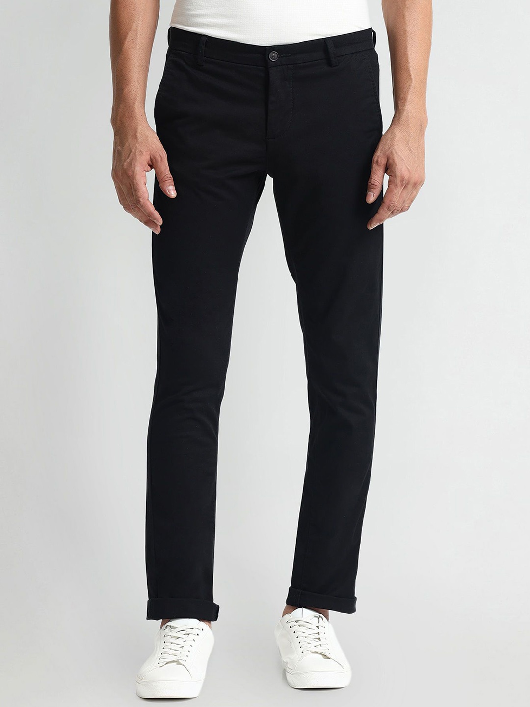 

Arrow Sport Men Slim Fit Trousers, Black