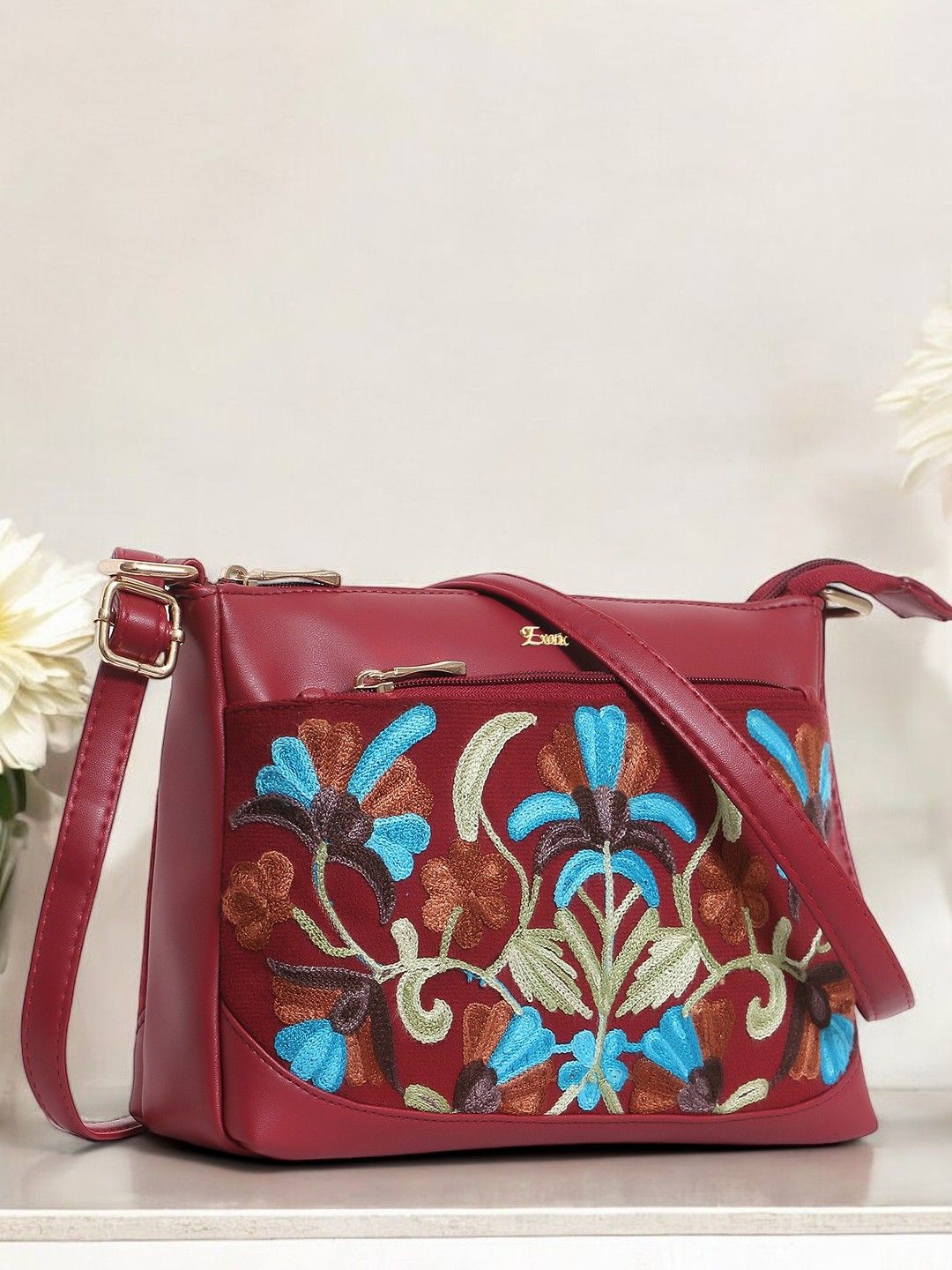 

Exotic PU Handheld Bag, Maroon