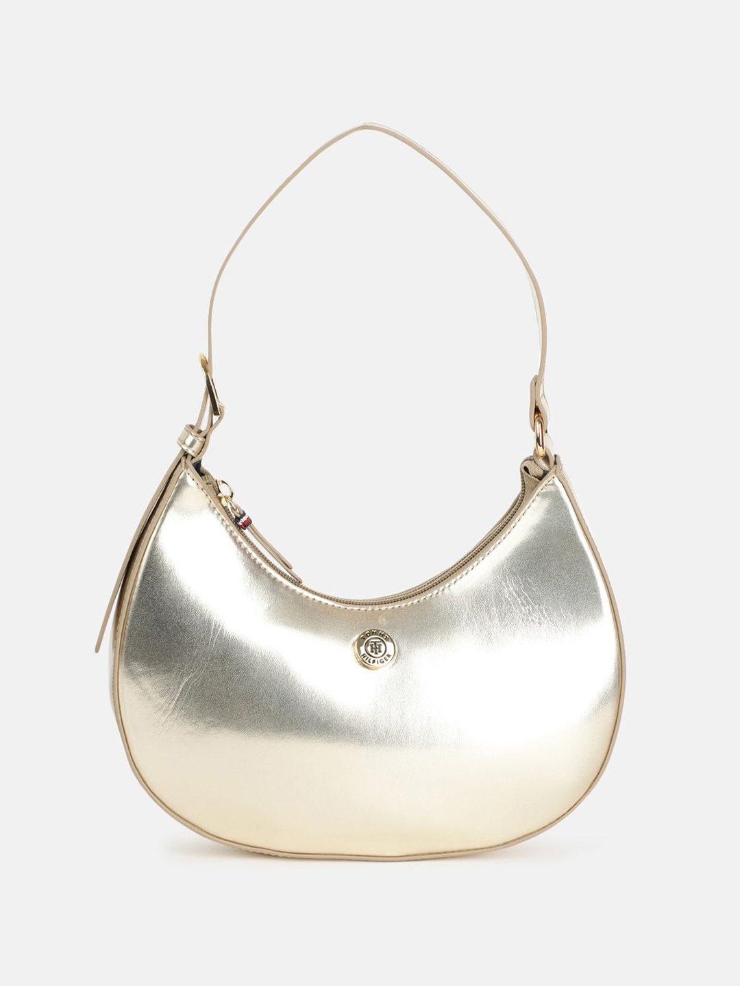 

Tommy Hilfiger PU Half Moon Sling Bag, Gold