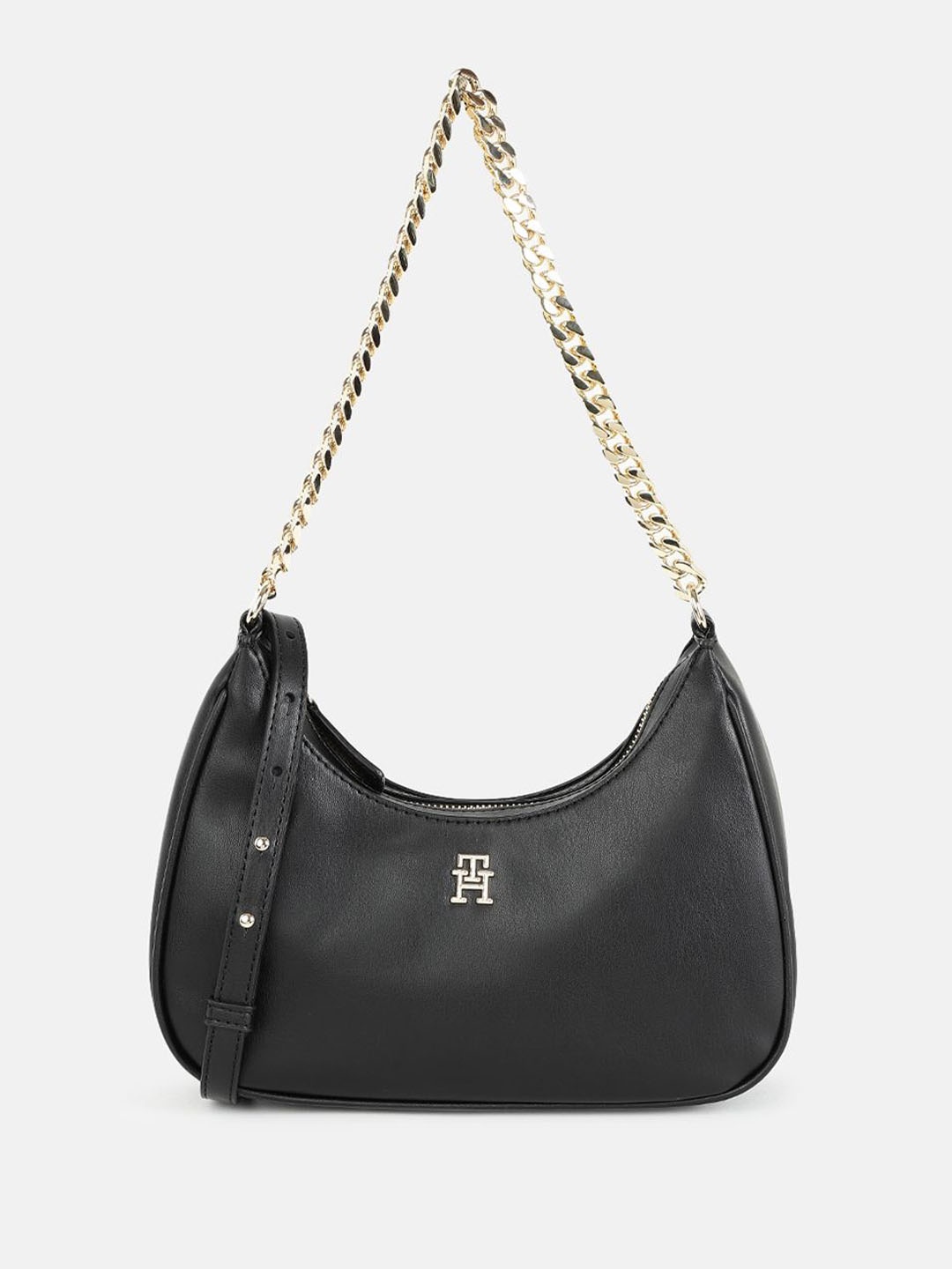

Tommy Hilfiger PU Half Moon Sling Bag, Black
