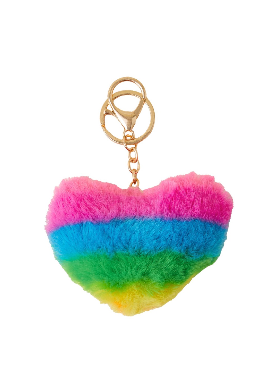

Accessorize Girls Fluffy Heart Key chain, Pink