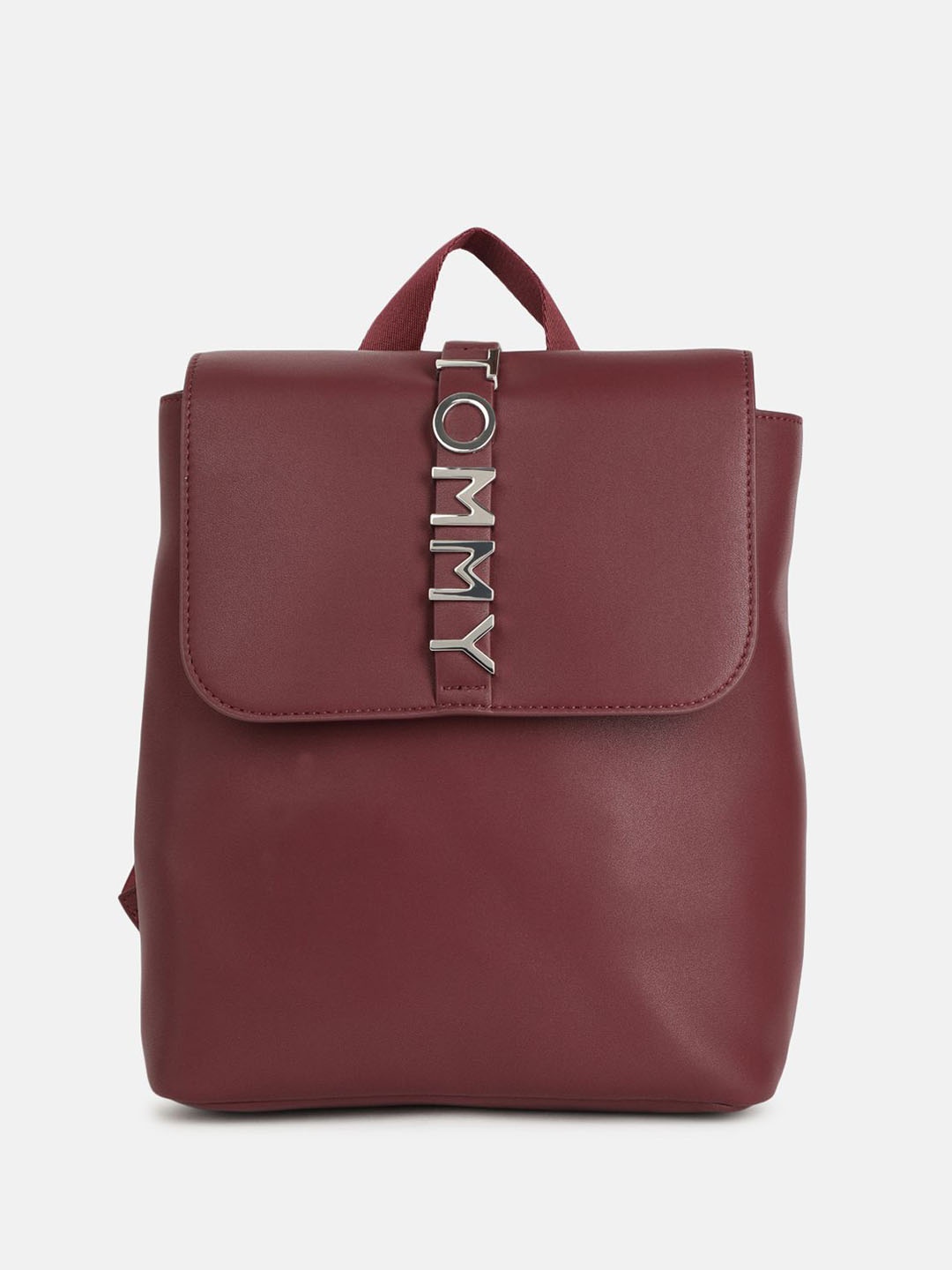 

Tommy Hilfiger PU Bowling Handheld Bag with Tasselled, Purple