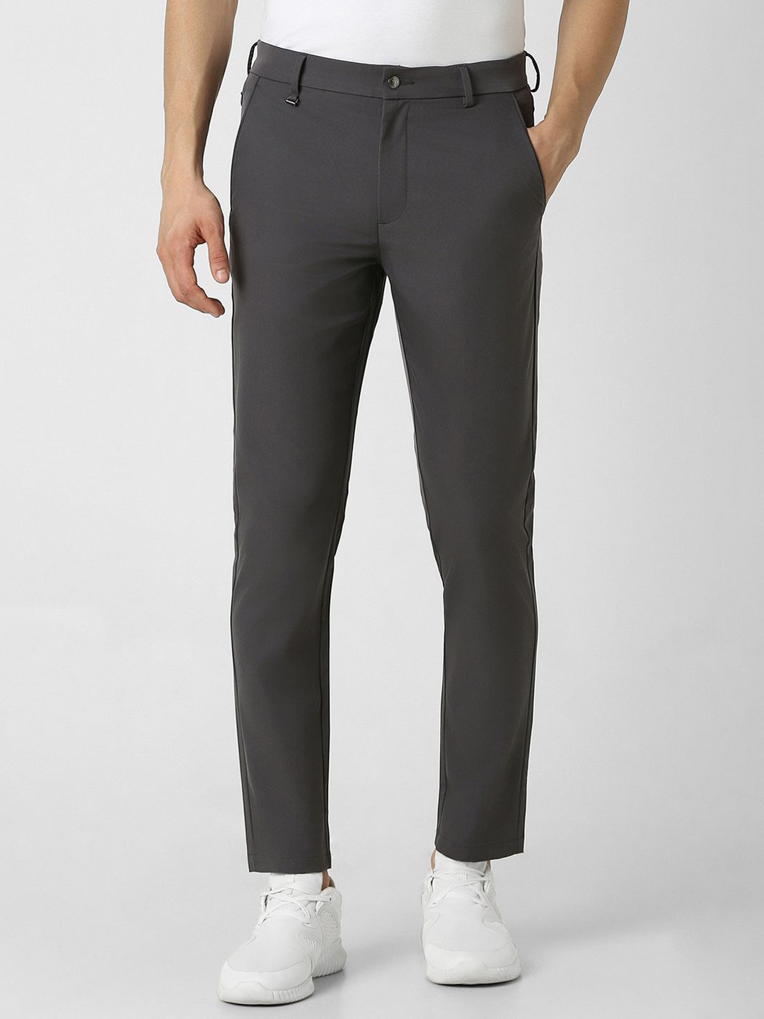 

Van Heusen Flex Men Slim Fit Trousers, Grey