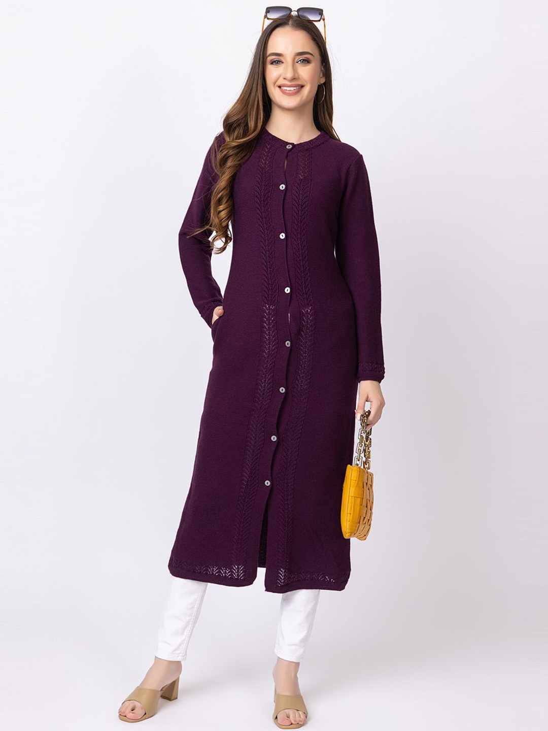 

Anouk Women Longline Cardigan, Mauve