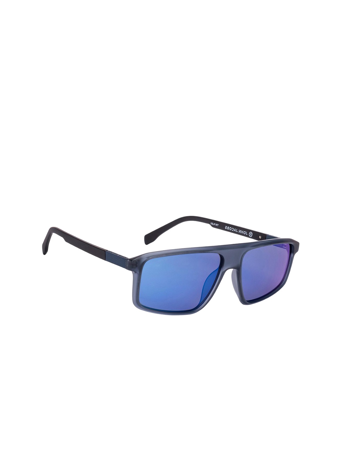 

John Jacobs Unisex Rectangle Sunglasses with UV Protected Lens, Blue