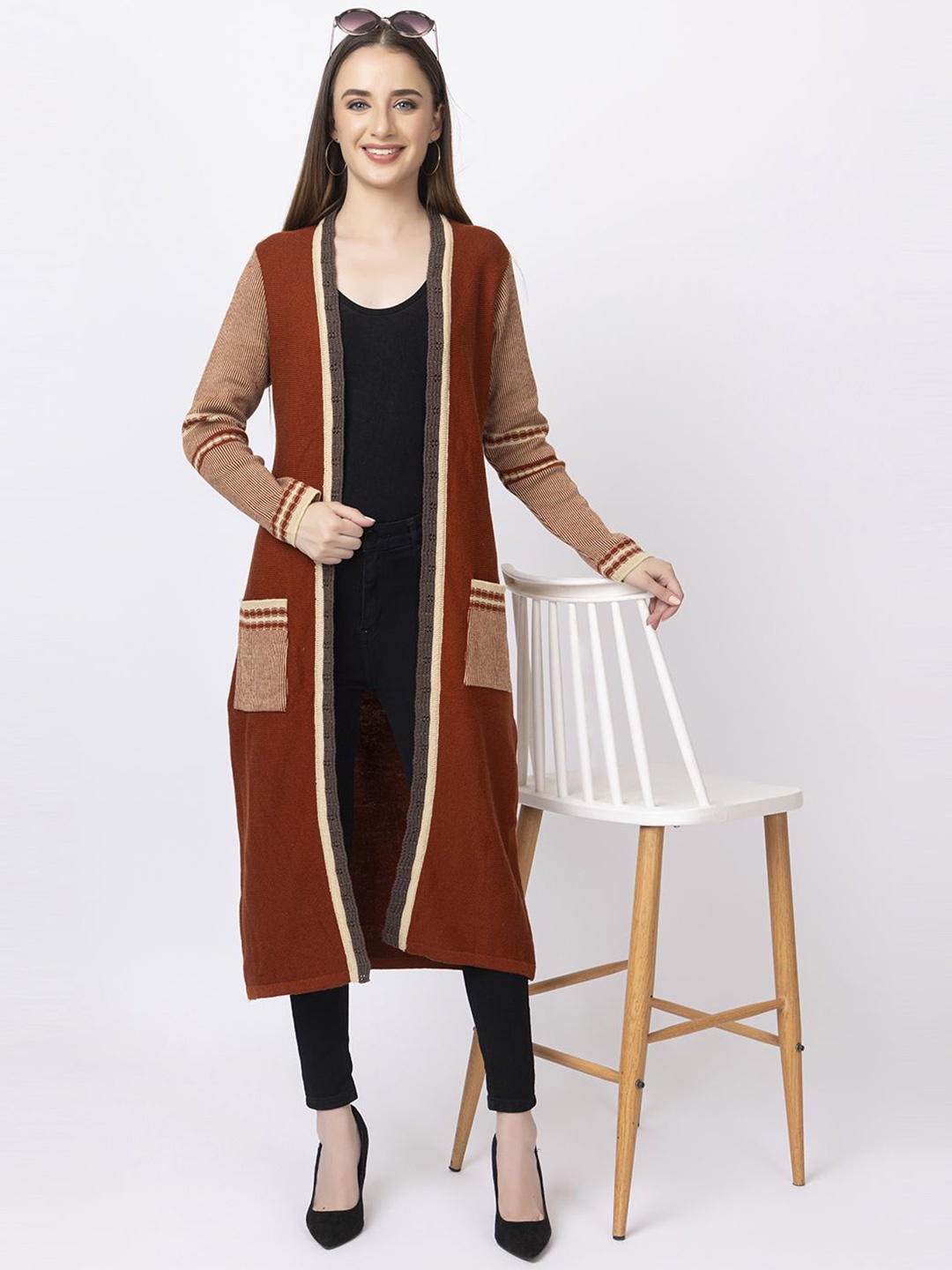 

Anouk Women Colourblocked, Rust