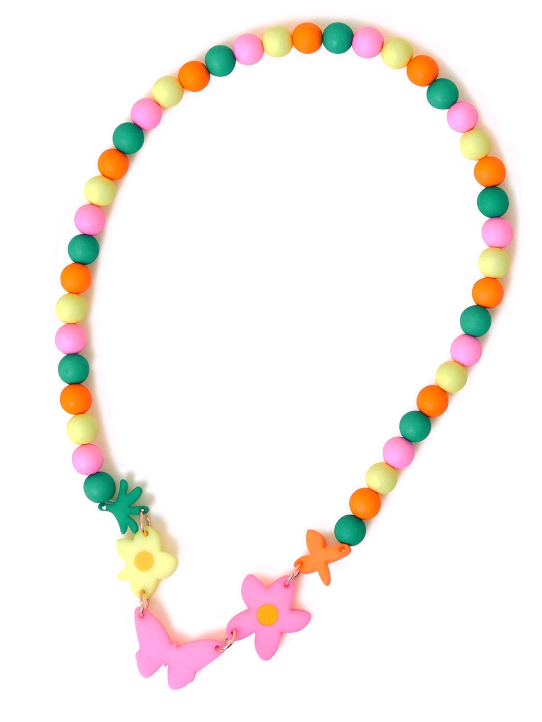 

Accessorize Girls Butterfly Beaded Necklace, Green