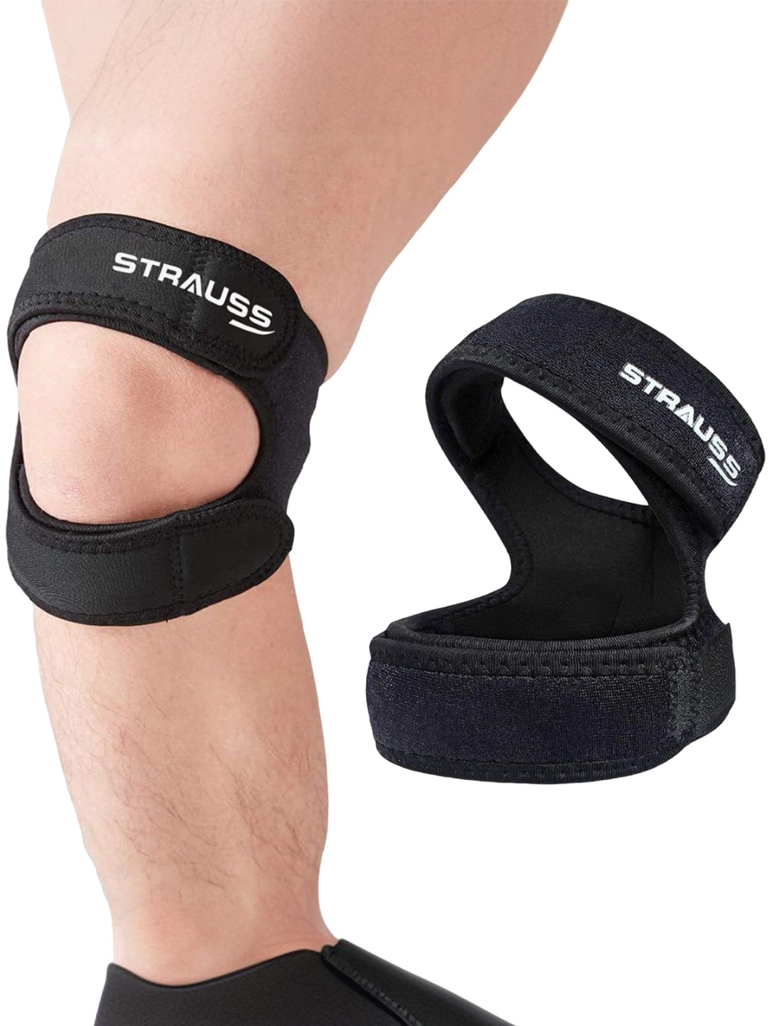 

STRAUSS Pattela Strap Knee Support, Black