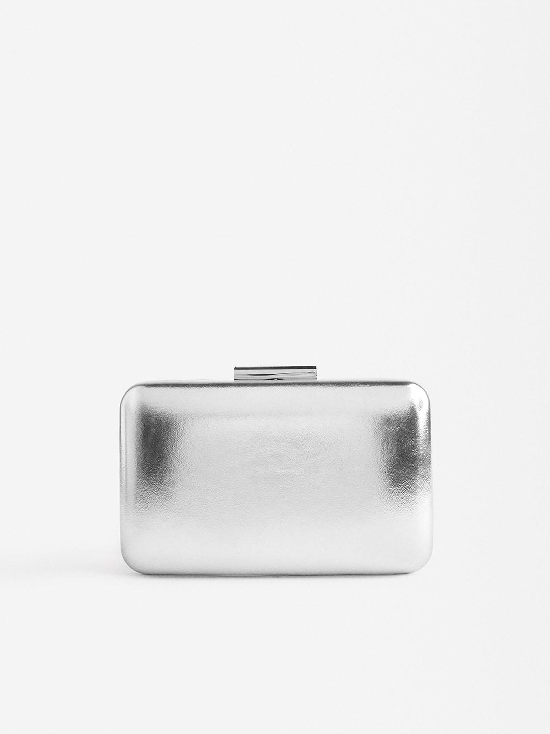 

PARFOIS Party Box Clutch With Sling Strap, Silver