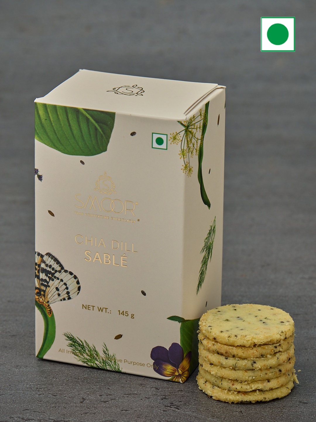 

SMOOR Chia Dill Sable - 145g, Cream