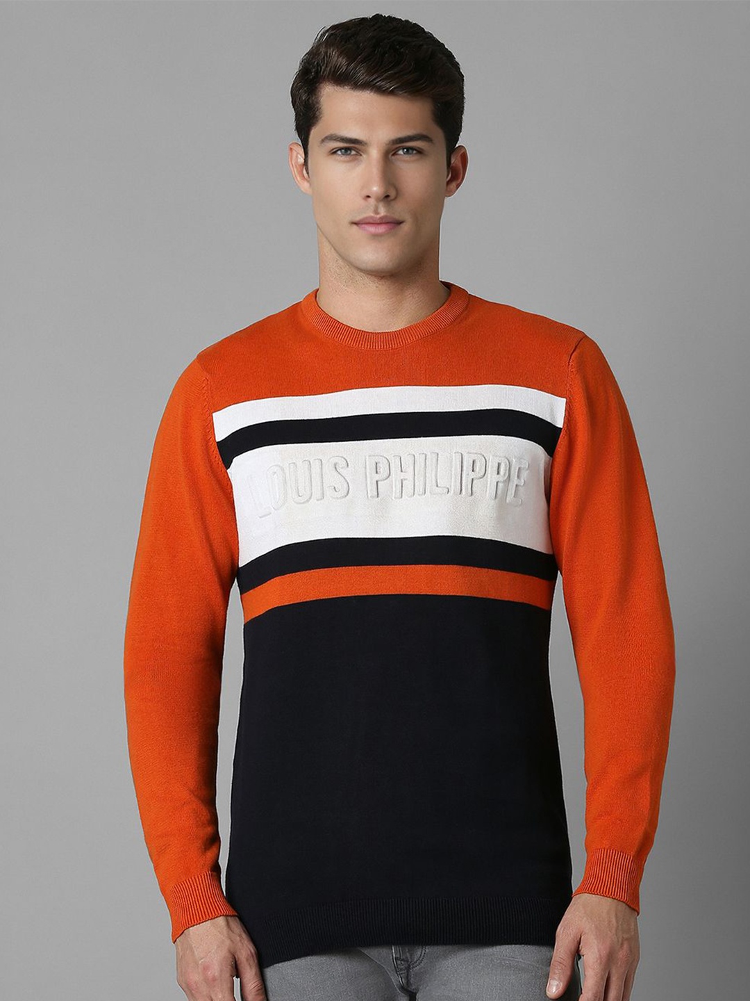 

Louis Philippe Sport Men Colourblocked Pullover, White