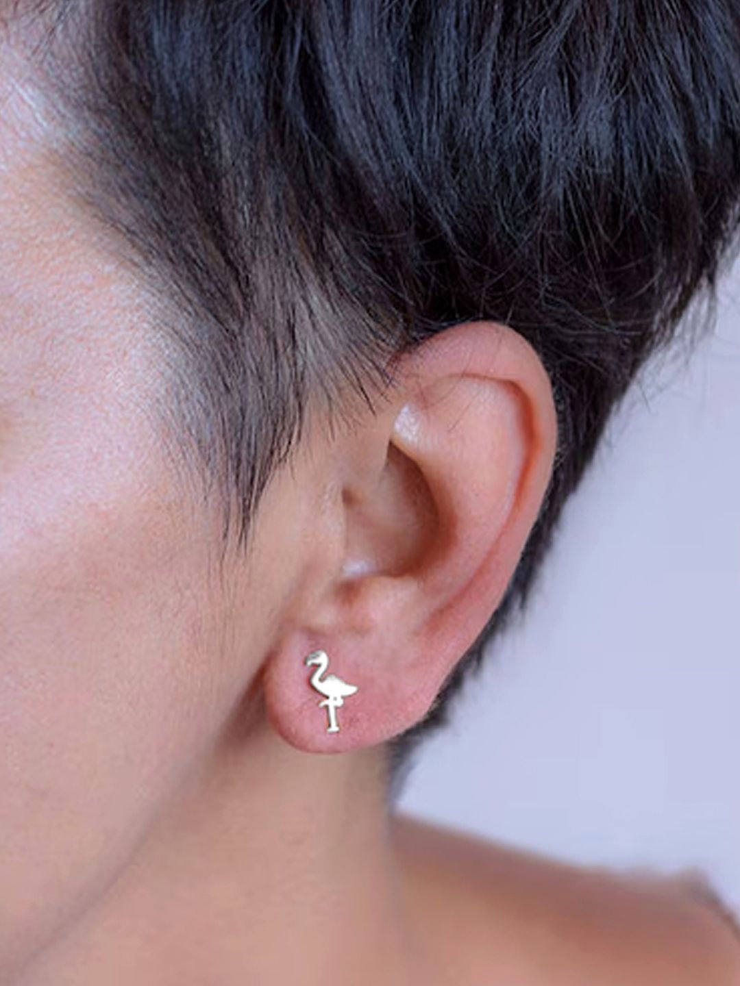 

Goldnera Animal Shaped Studs Earrings, Silver