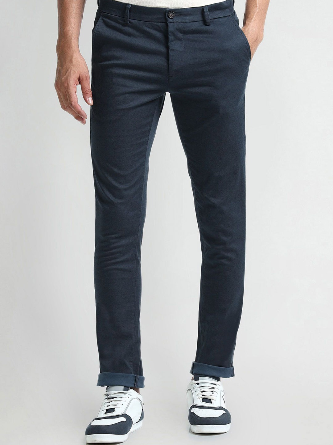 

Arrow Sport Men Slim Fit Trousers, Blue