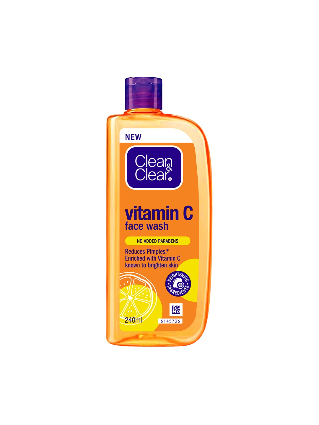 

Clean&Clear Vitamin C Face Wash To Reduce Pimples & Brighten Skin - 240ml, Orange