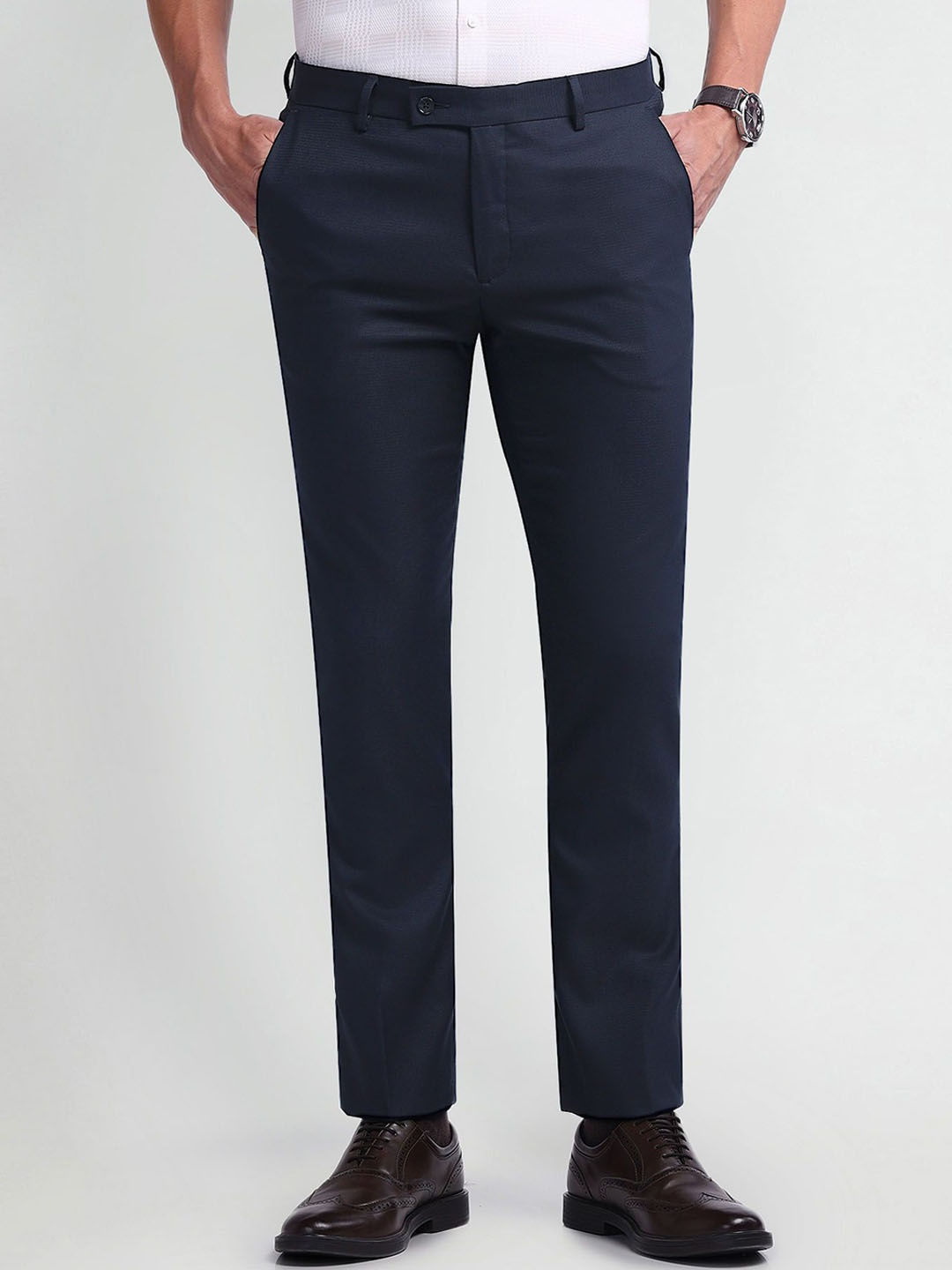 

Arrow Men Slim Fit Trousers, Blue