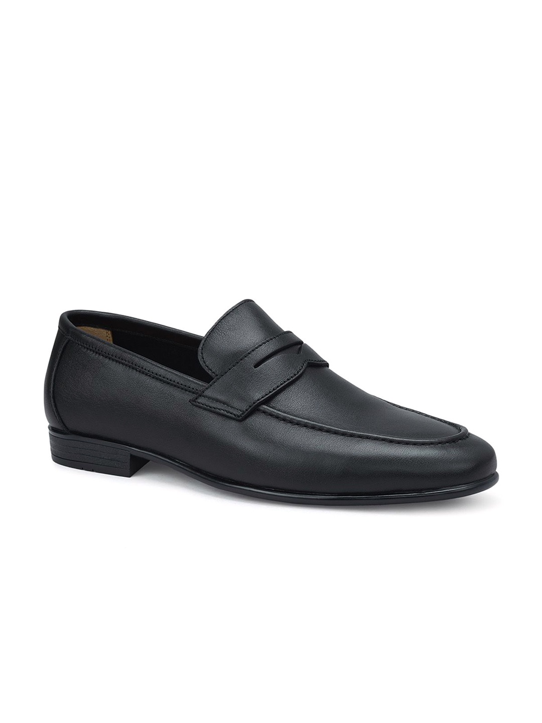 

ROSSO BRUNELLO Men Leather Formal Loafers, Black