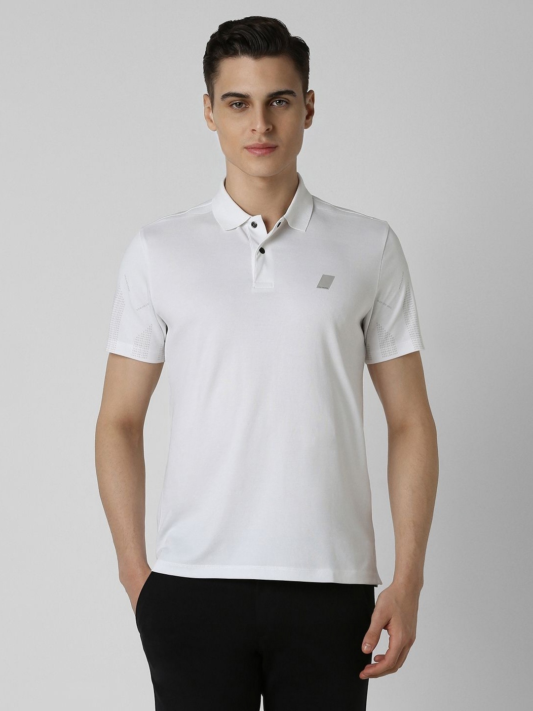 

Van Heusen Flex Men Solid Polo Collar Cotton T-shirt, White