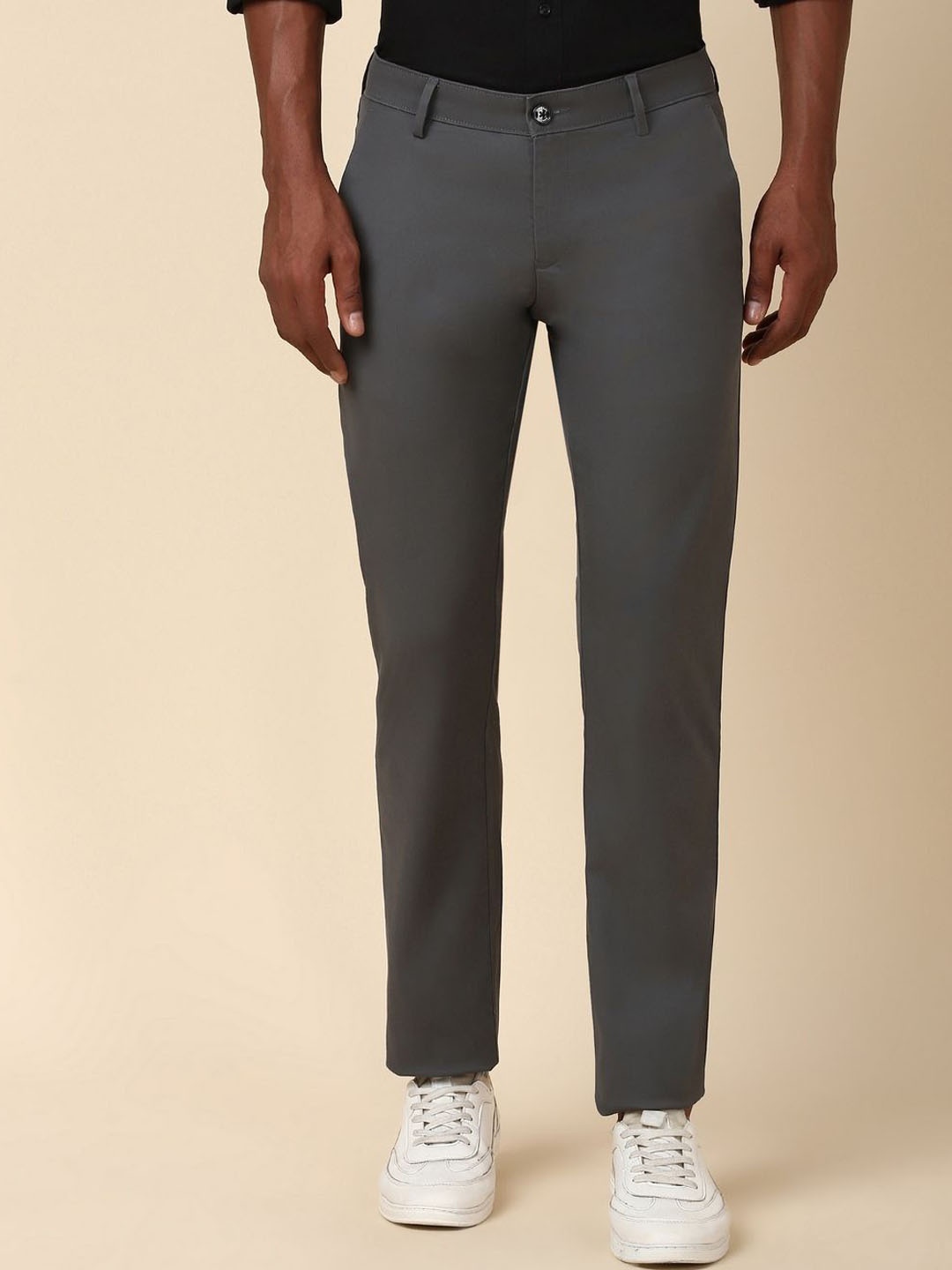 

Allen Solly Men Slim Fit Trousers, Grey