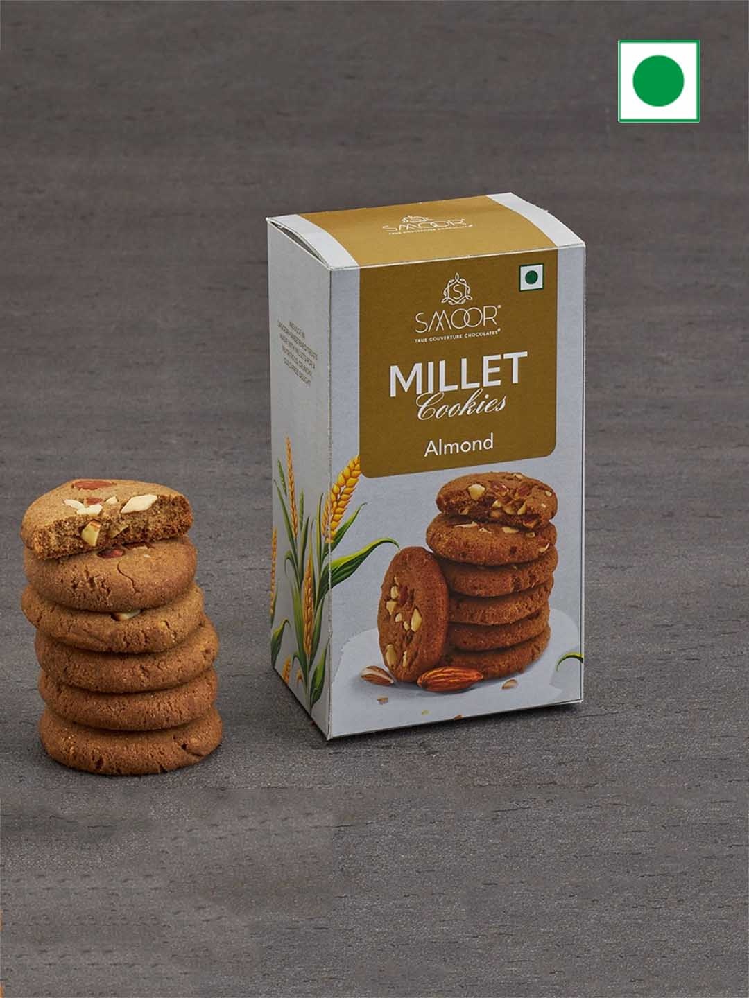 

SMOOR Pack Of 2 Almond Millet Cookies, White