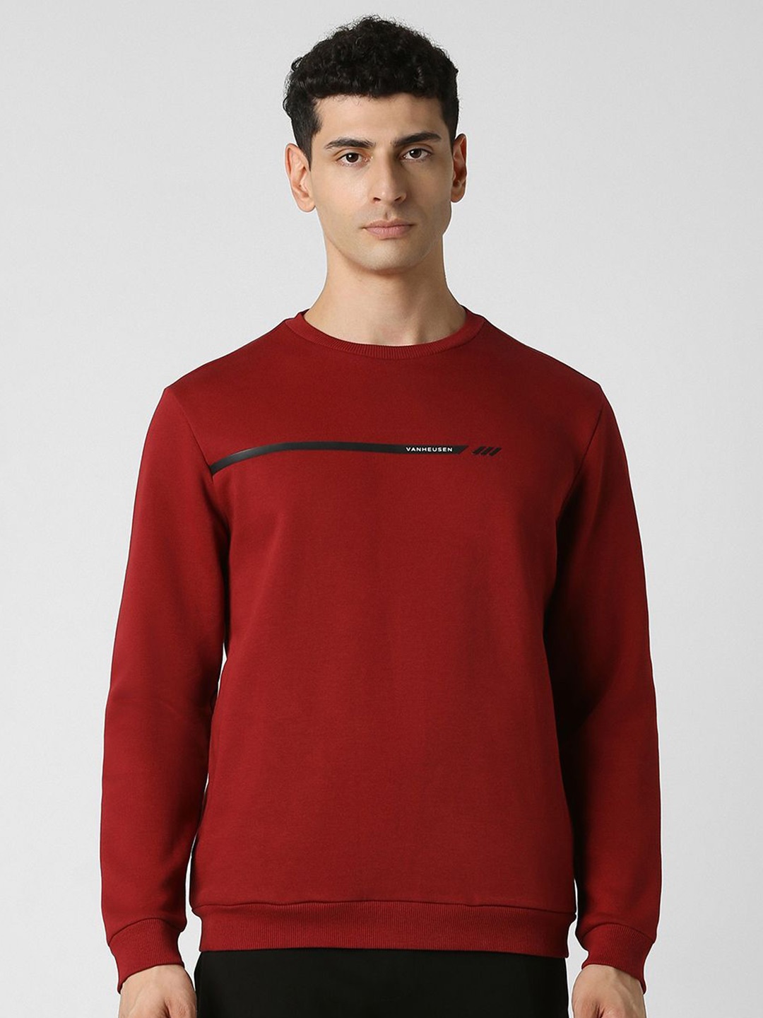 

Van Heusen Flex Men Sweatshirt, Maroon