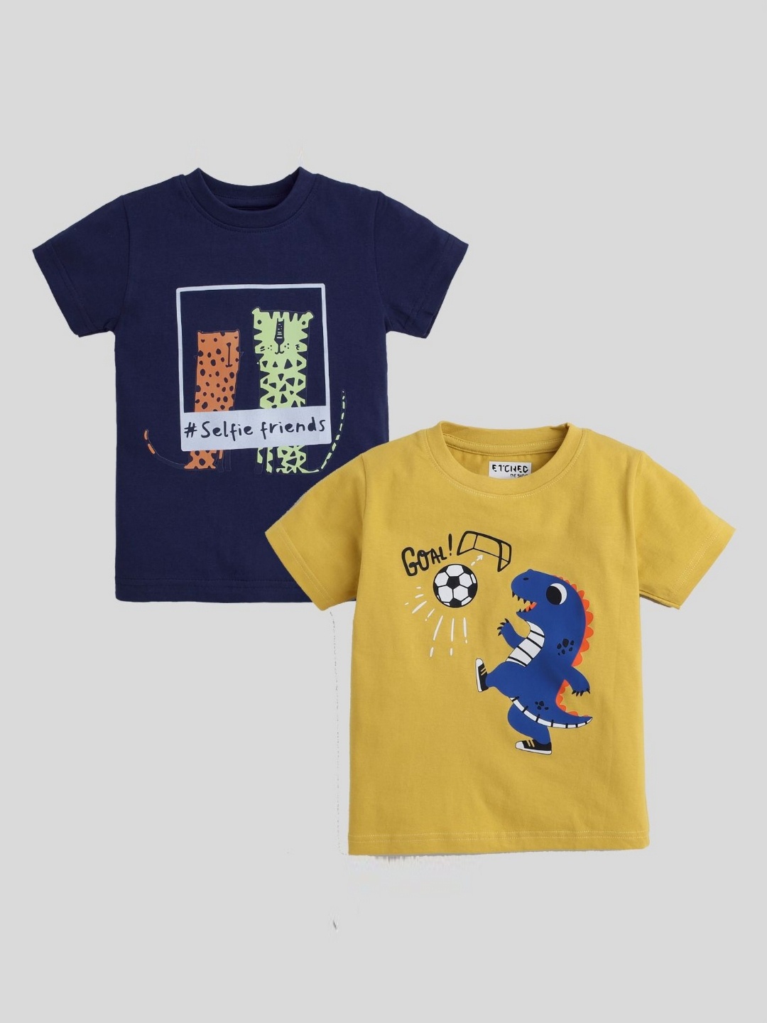 

ETCHED DESIGN Boys 2 Printed Applique T-shirt, Navy blue