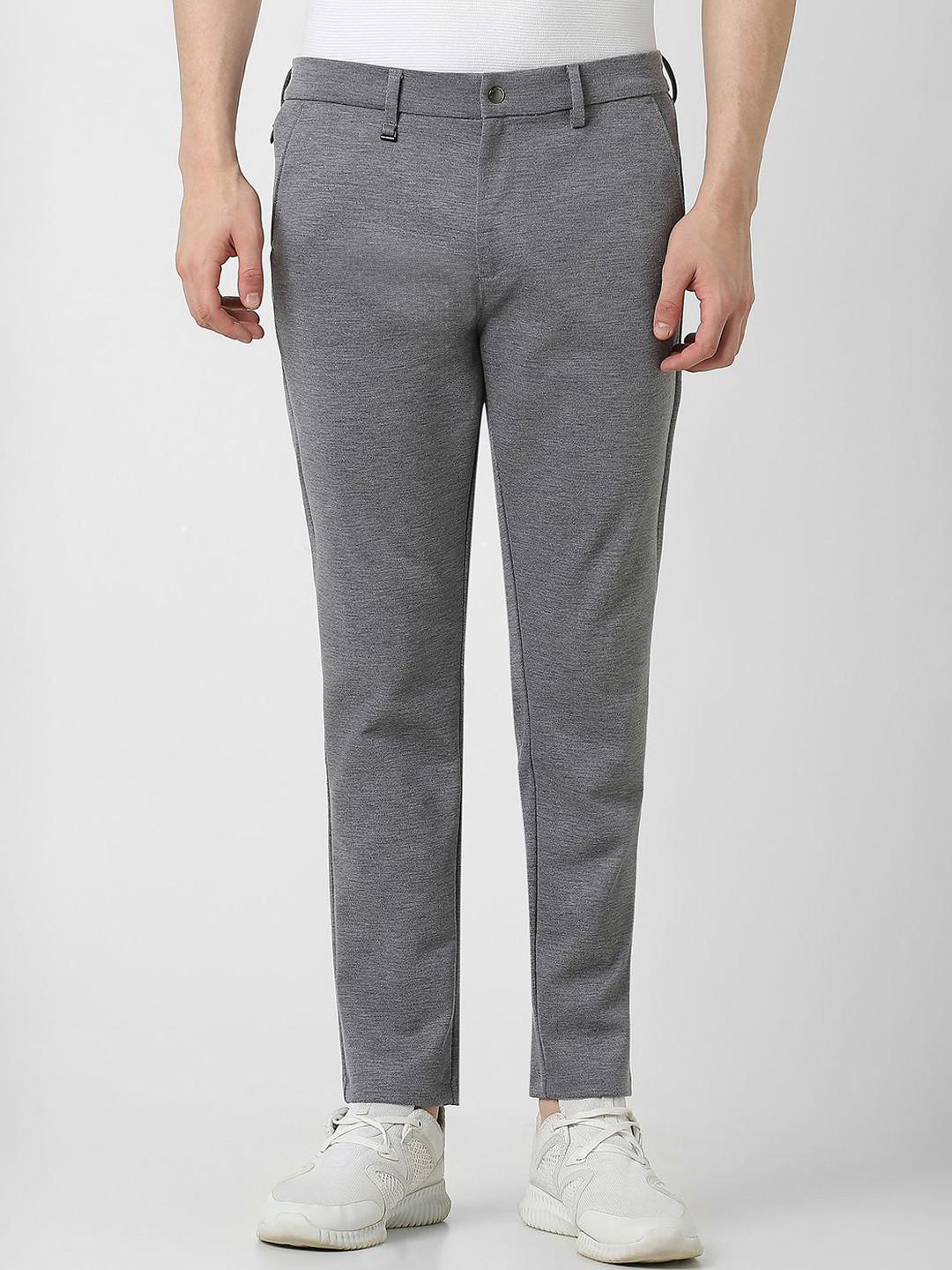 

Van Heusen Flex Men Slim Fit Trousers, Grey