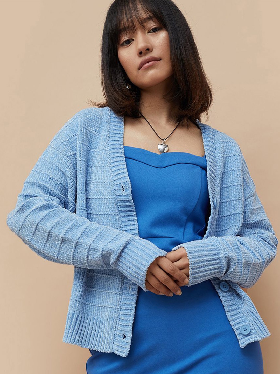 

Ginger by Lifestyle Women Self Design Sweatshirt, Blue