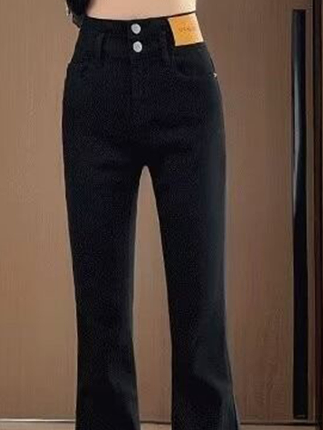

StyleCast Women Flared High-Rise Denim Jeans, Black