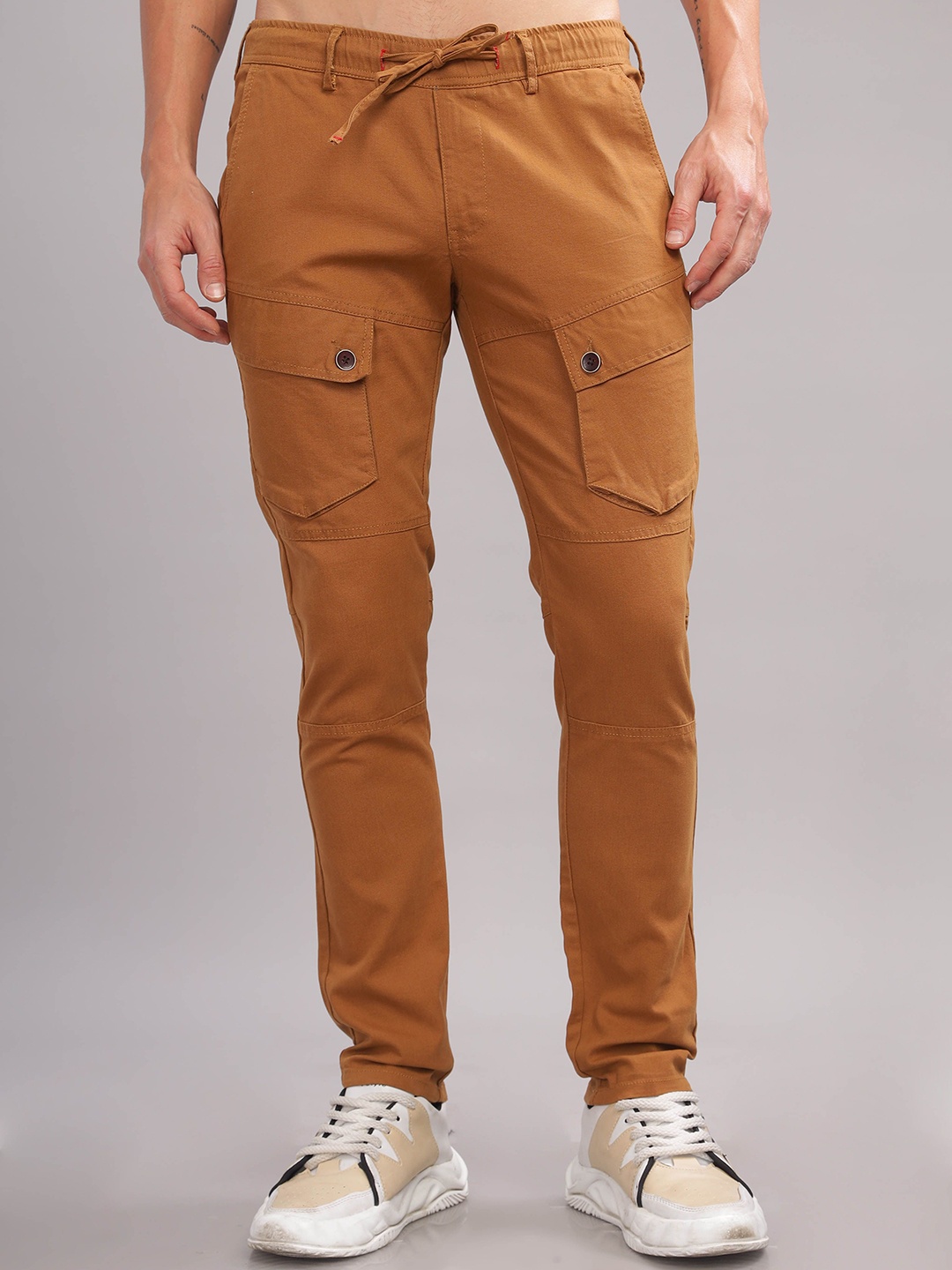 

TOMHIDDLE Men Original Cargos Trousers, Rust